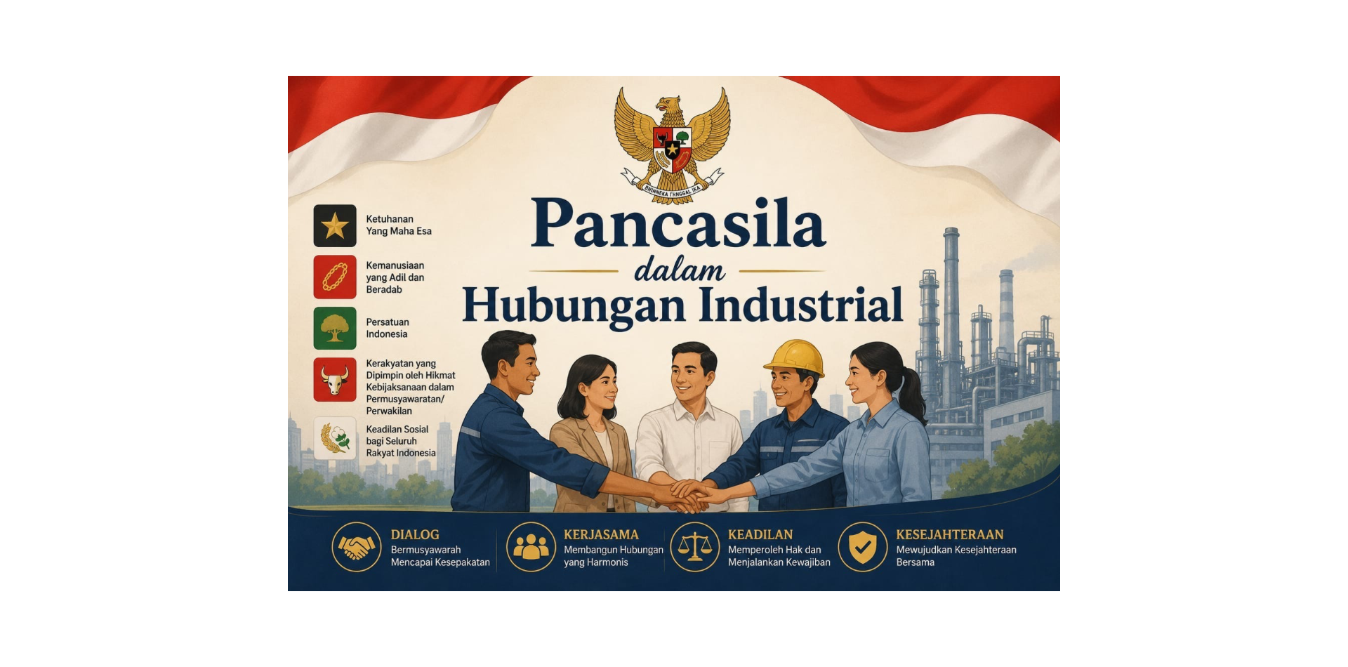 PANCASILA DALAM HUBUNGAN INDUSTRIAL: Membangun Hubungan Kerja yang Harmonis, Produktif, dan Berkeadilan